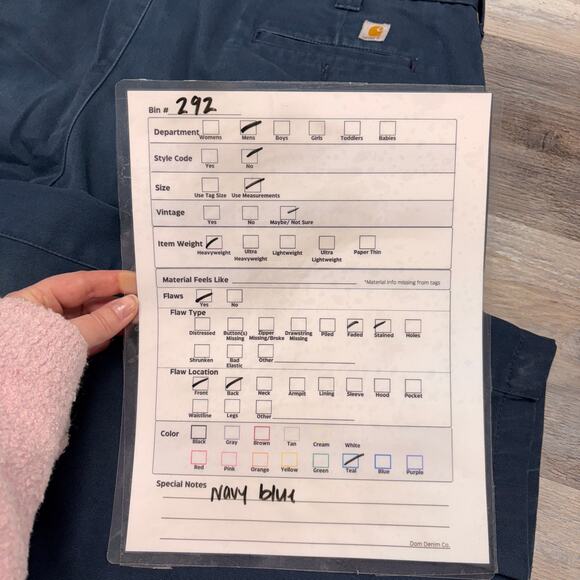 Carhartt Navy Blue Mens 40x30 Rugged Flex Twill Workwear Trousers Uniform Pants - Picture 7 of 12